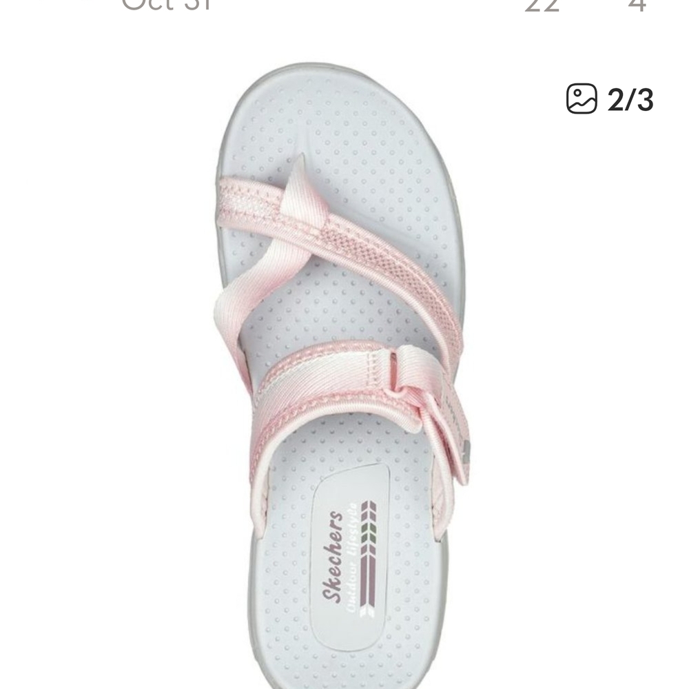Skechers Pink and White Sandals